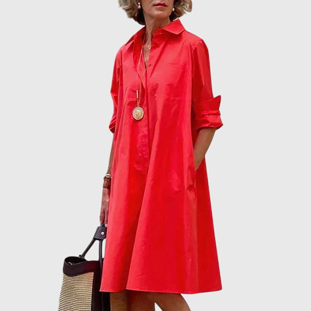 Elegant Pocket Dress for Effortless Casual Style 0