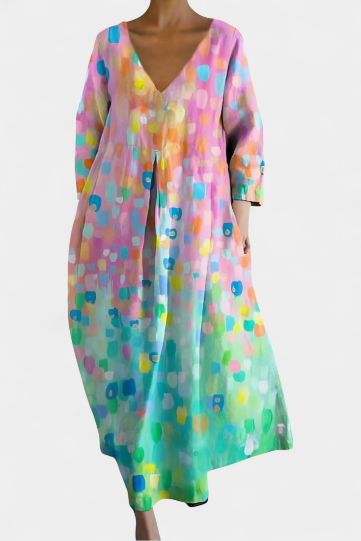 Elegant V-Neck Dress for Effortless Style and Comfort 1