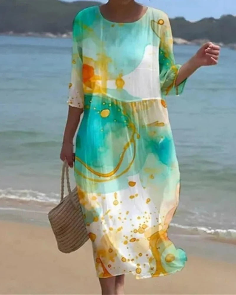 Kelra | Midi Dress with Three Quarter Sleeves 1