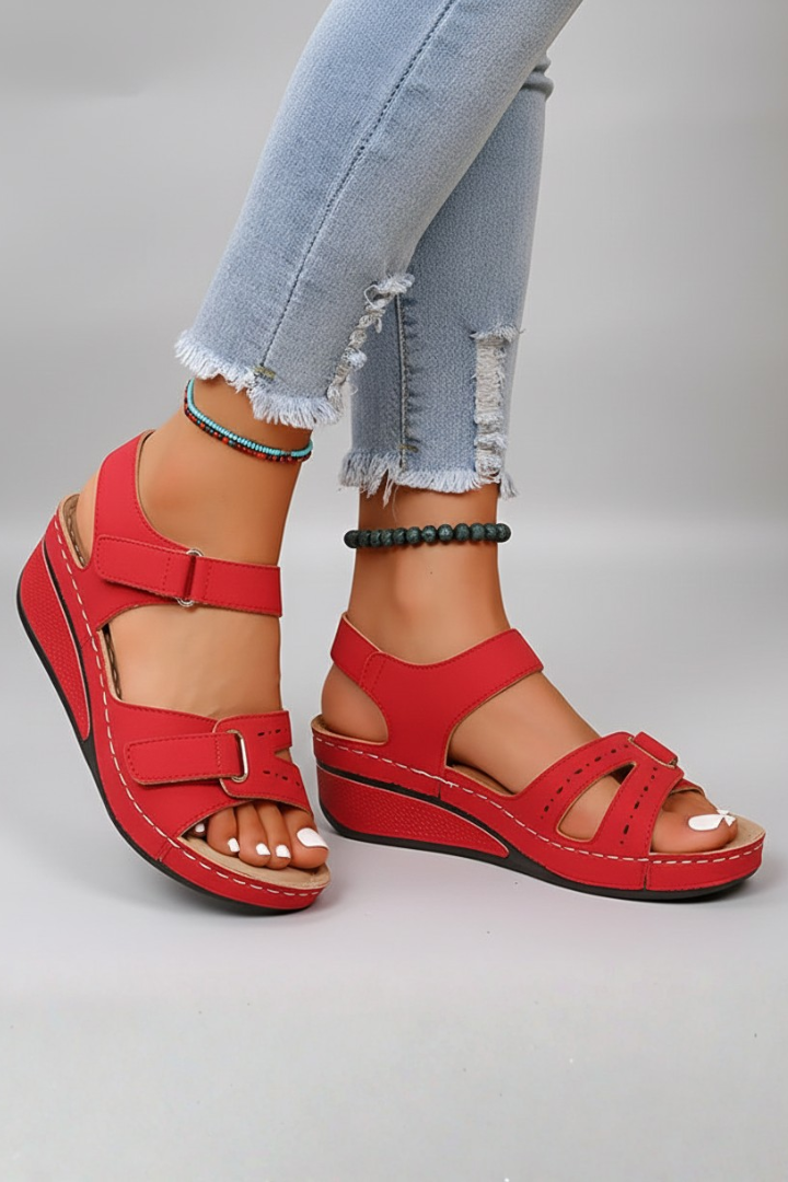 Orthopedic Women's Wedge Sandals with Adjustable Straps & Arch Support for Comfort and Style 5