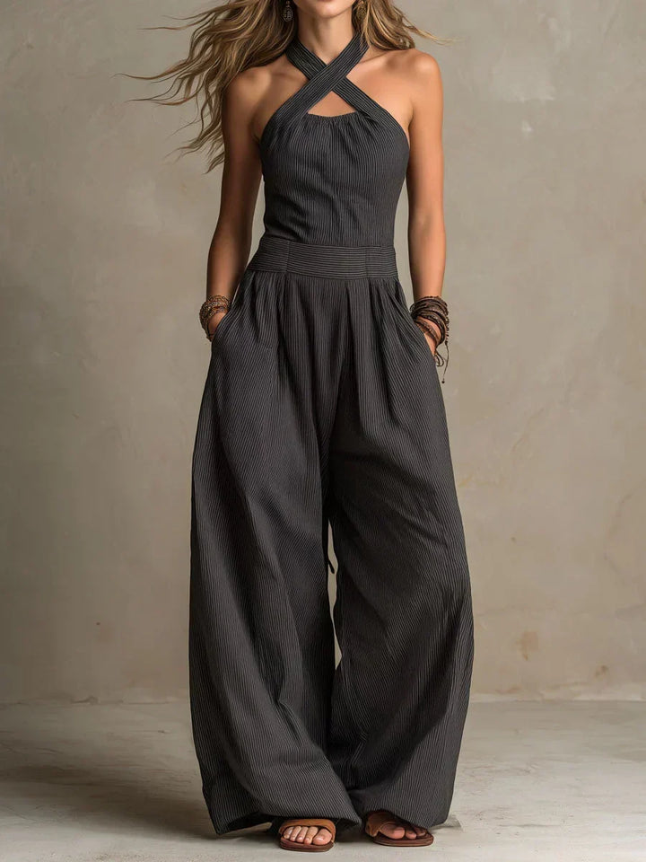 Women's Halter Neck Maxi Jumpsuit 0