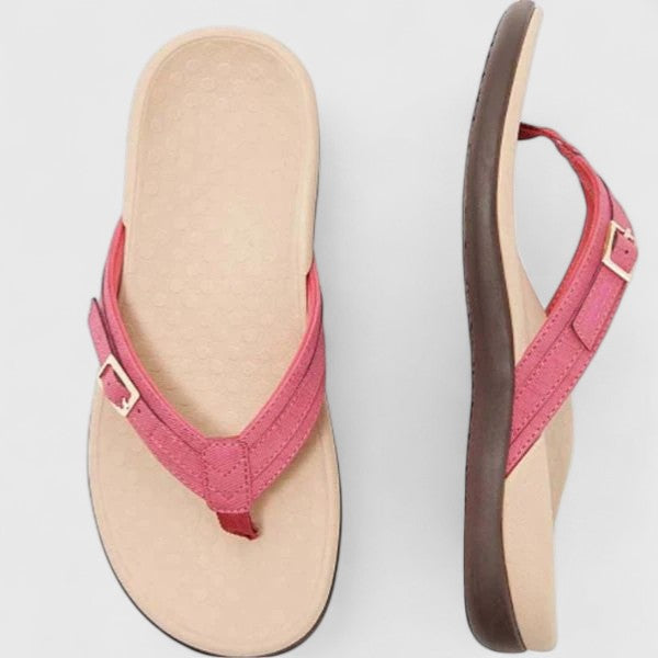 Women's Orthopedic Flip-Flop Sandals with Adjustable Buckle and Arch Support for Summer 3