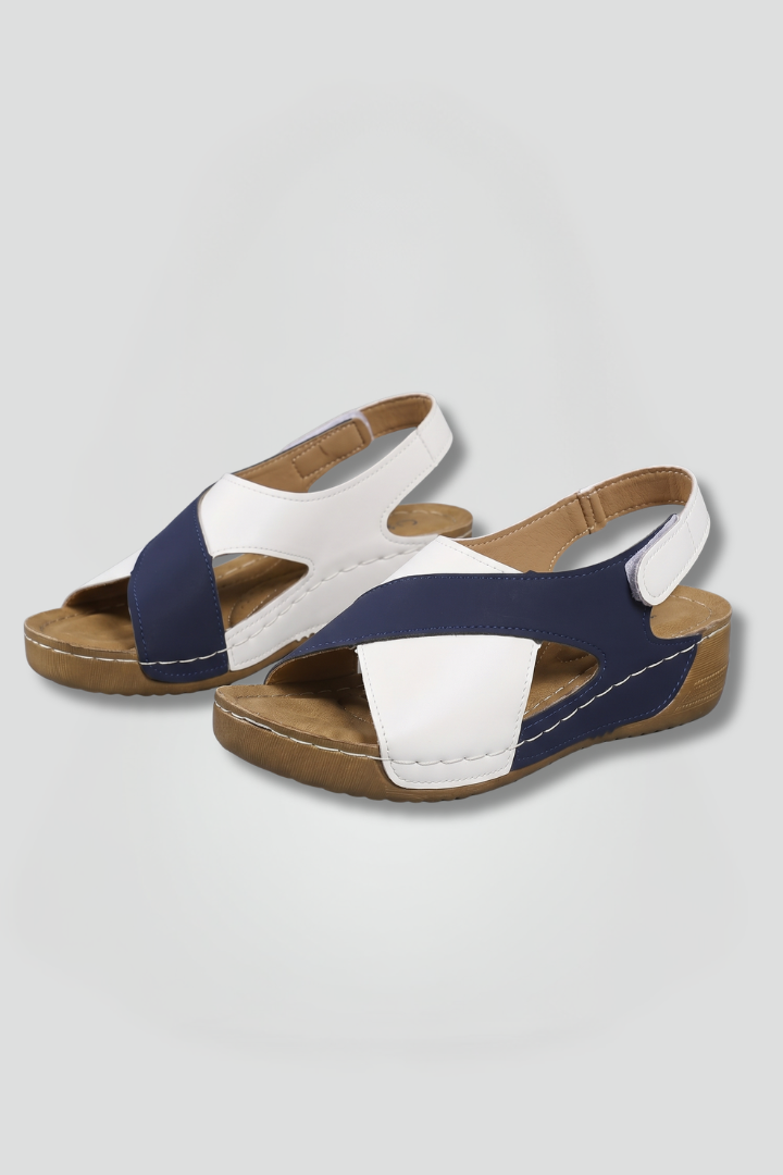 Women's Orthopedic Open Toe Sandals with Arch Support and Lightweight Wedge Sole 1