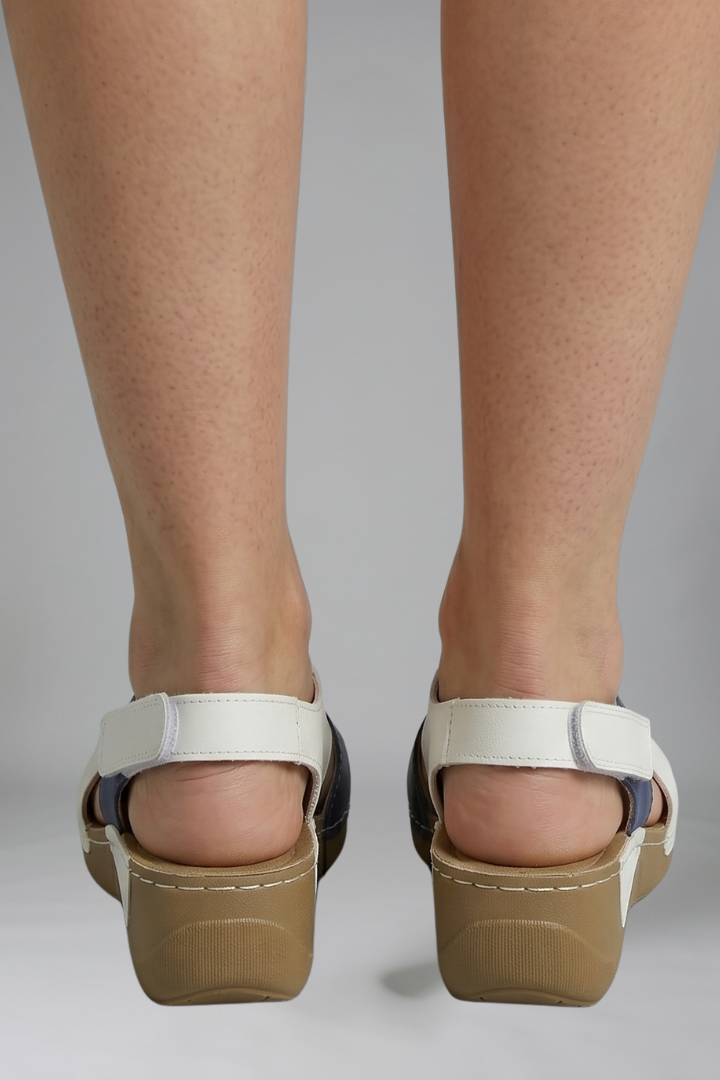 Women's Orthopedic Open Toe Sandals with Arch Support and Lightweight Wedge Sole 6