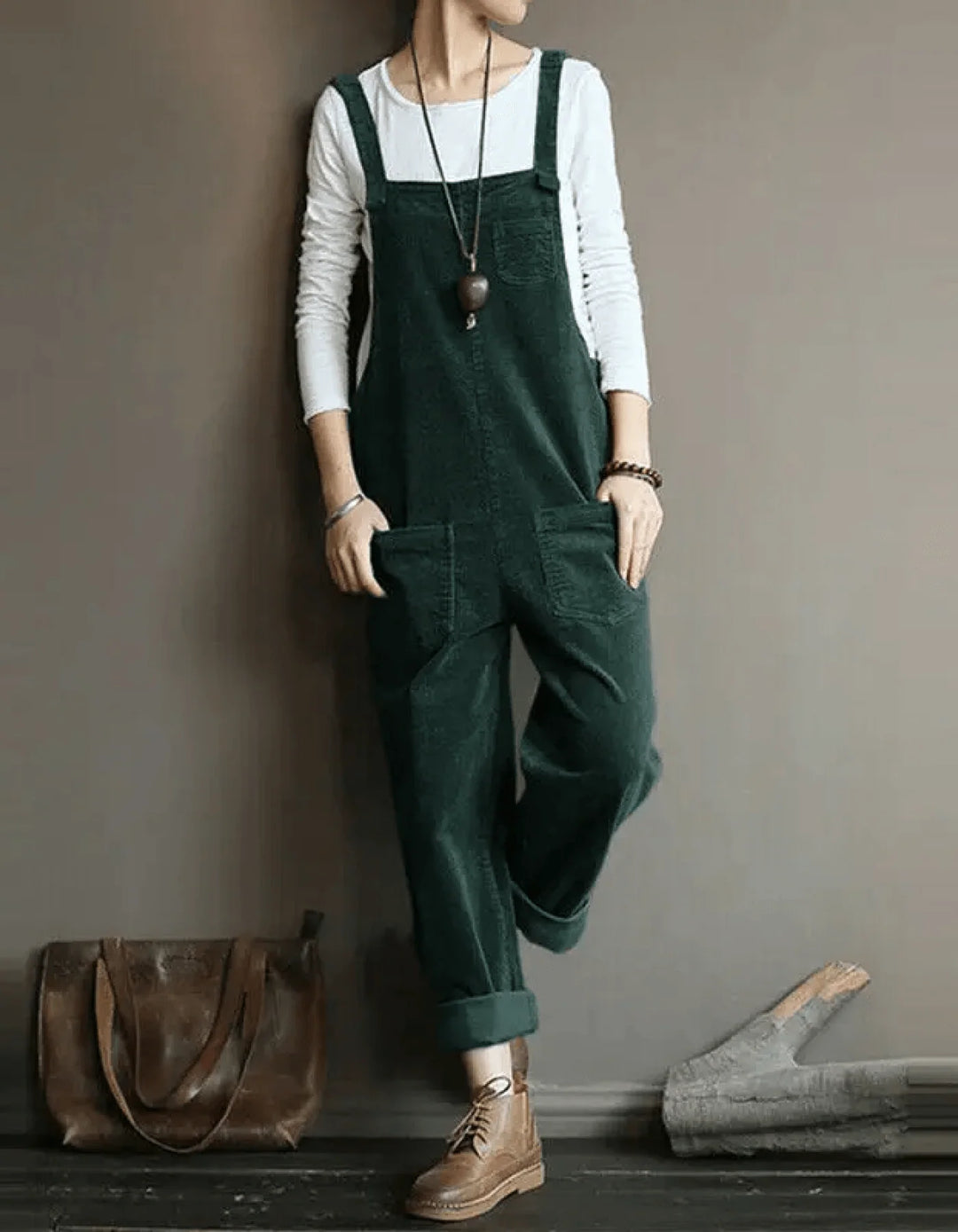 Women’s Relaxed Pocket Dungaree Jumpsuit 3