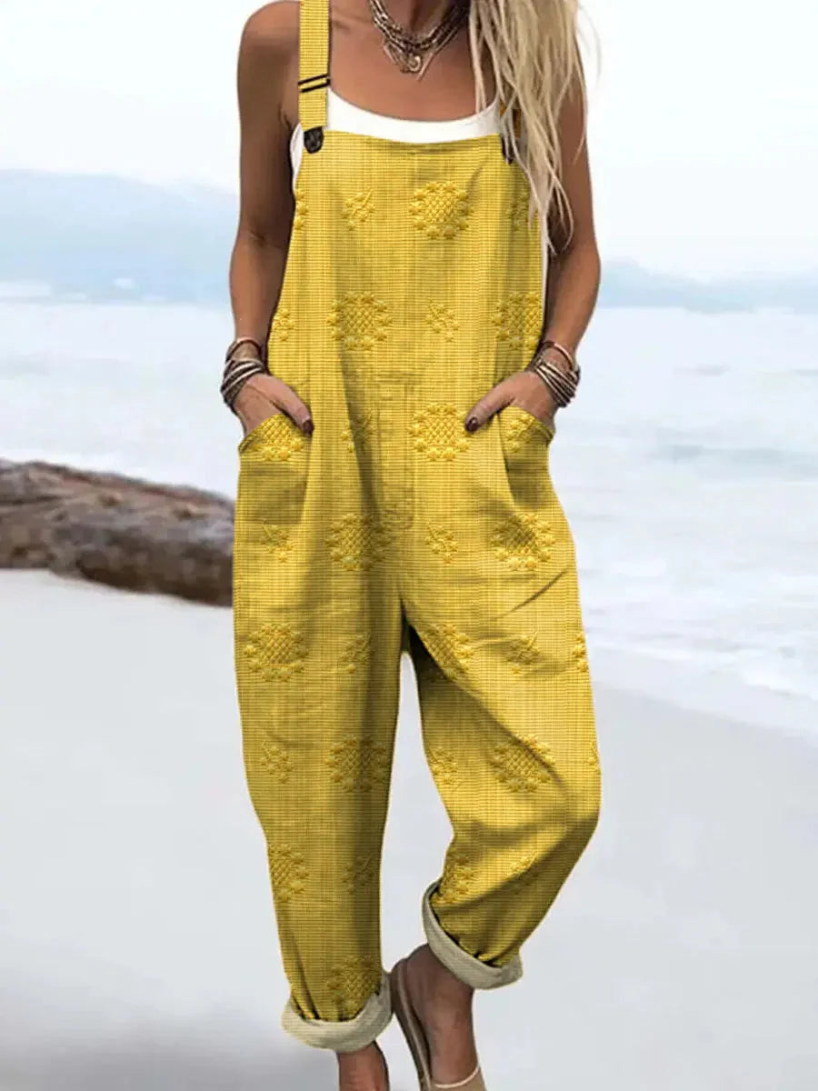Women's Relaxed Sleeveless Jumpsuit with Pockets 3