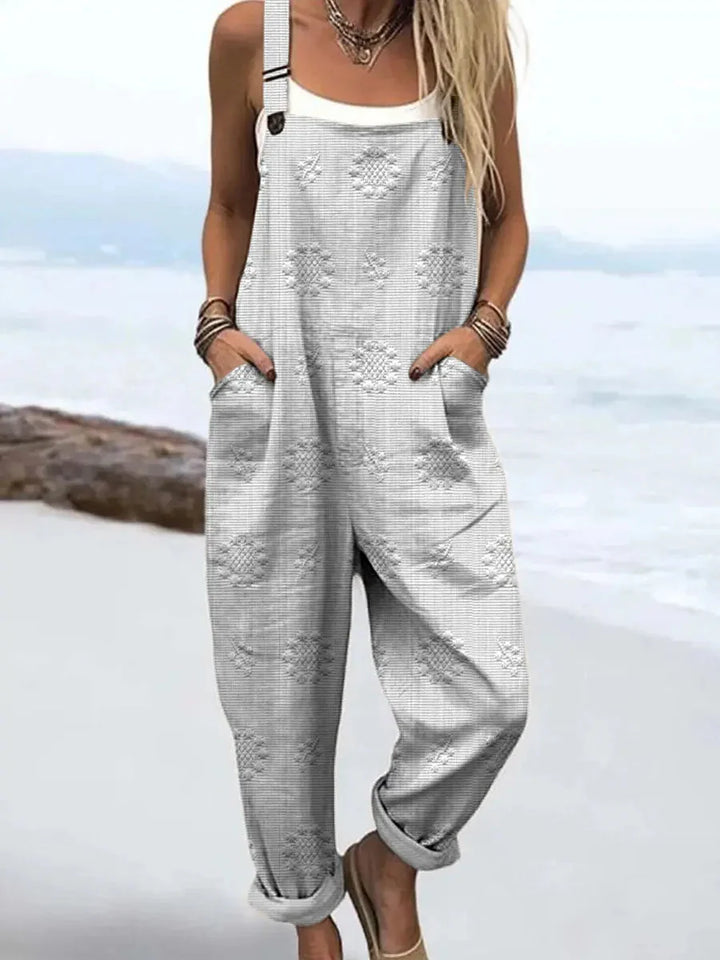 Women's Relaxed Sleeveless Jumpsuit with Pockets 4