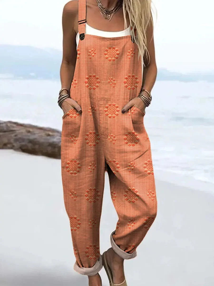 Women's Relaxed Sleeveless Jumpsuit with Pockets 5