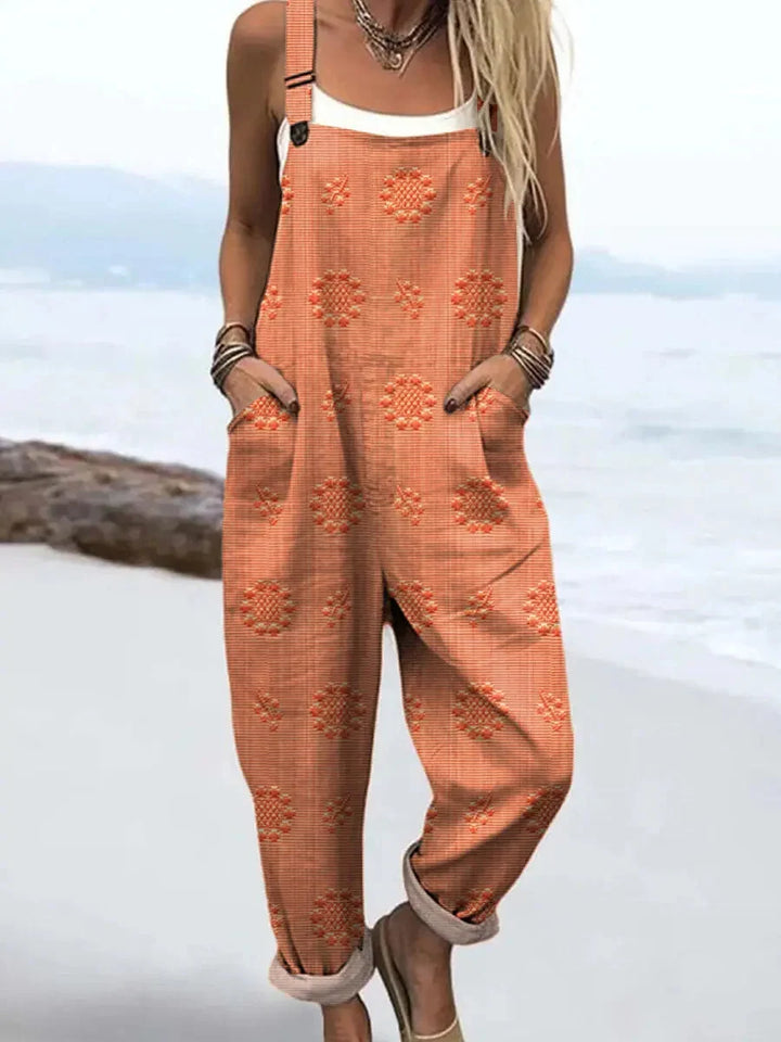Women's Relaxed Sleeveless Jumpsuit with Pockets 5