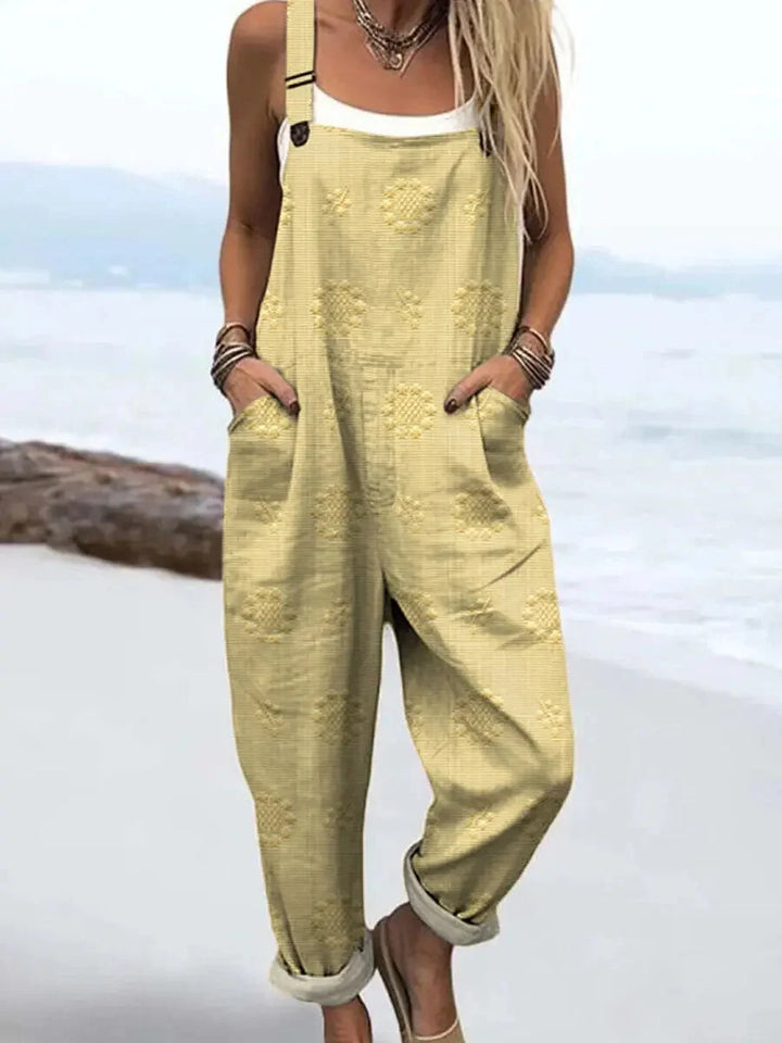 Women's Relaxed Sleeveless Jumpsuit with Pockets 6