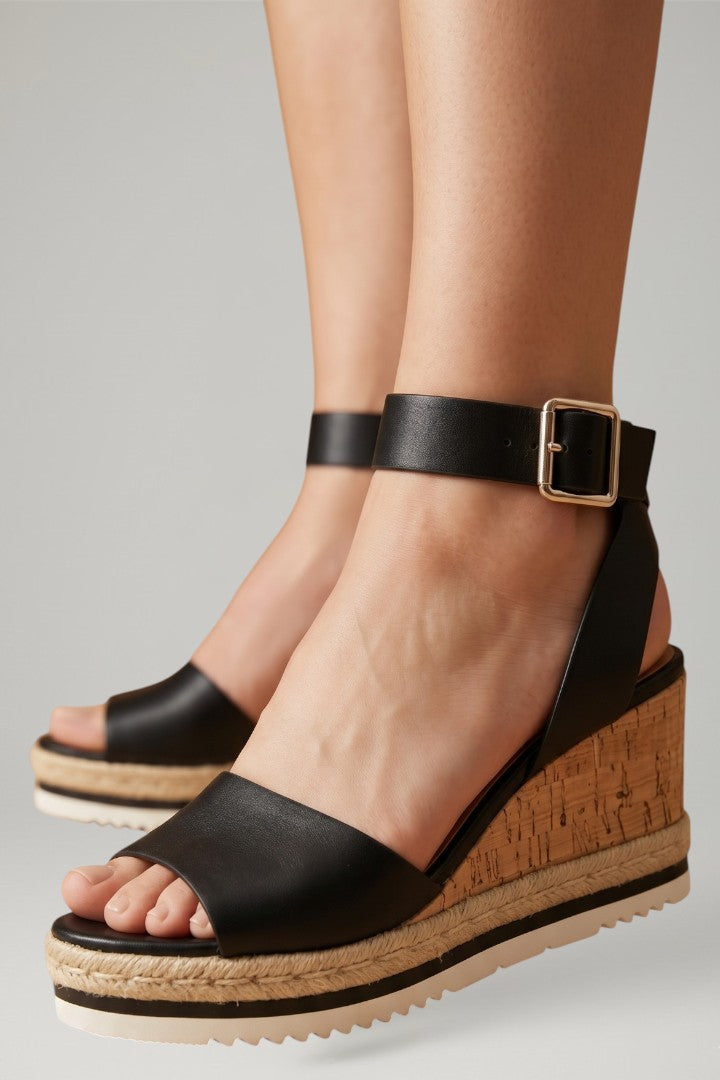 Women's Sandals - Orthopedic Wedge Heel Sandals with Arch Support and Adjustable Strap for All-Day Comfort 3